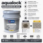 Bloqueador de Agua Aqualock Mate de 5 Galones Color Blanco para Interior y Exterior
