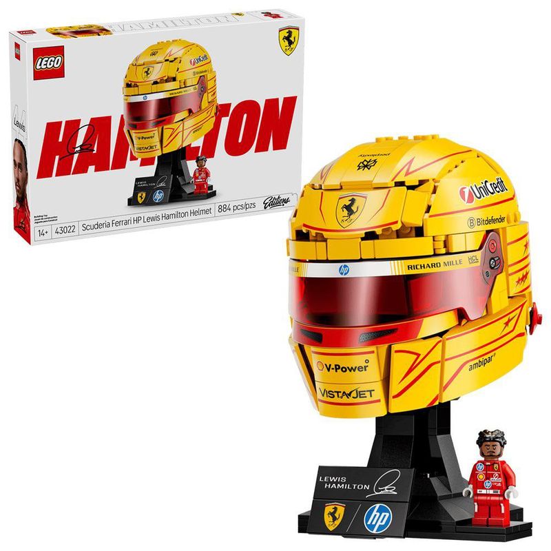 LEGO Editions Scuderia Ferrari Casco de Lewis Hamilton #43022 de 884 Piezas