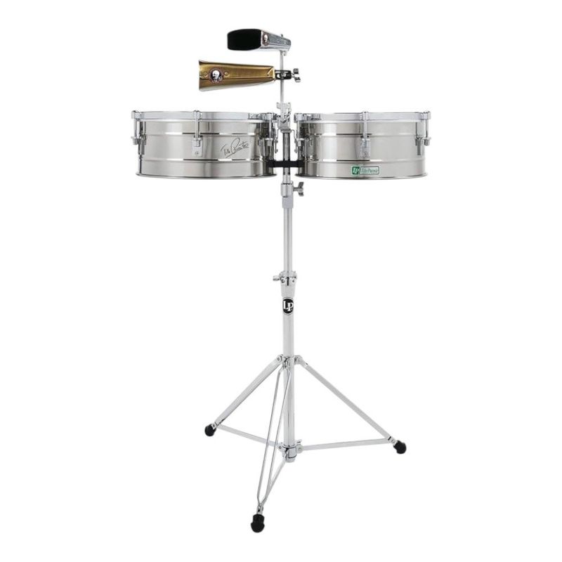 Timbales Latin Percussion LP257-100 Tito Puente de 15 Plg Color Plateado
