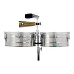 Timbales Latin Percussion LP257-100 Tito Puente de 15 Plg Color Plateado