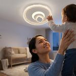 Plafón LED Infantil de Techo 32 W 3CCT Diseño de Cielo Blanco Integrado