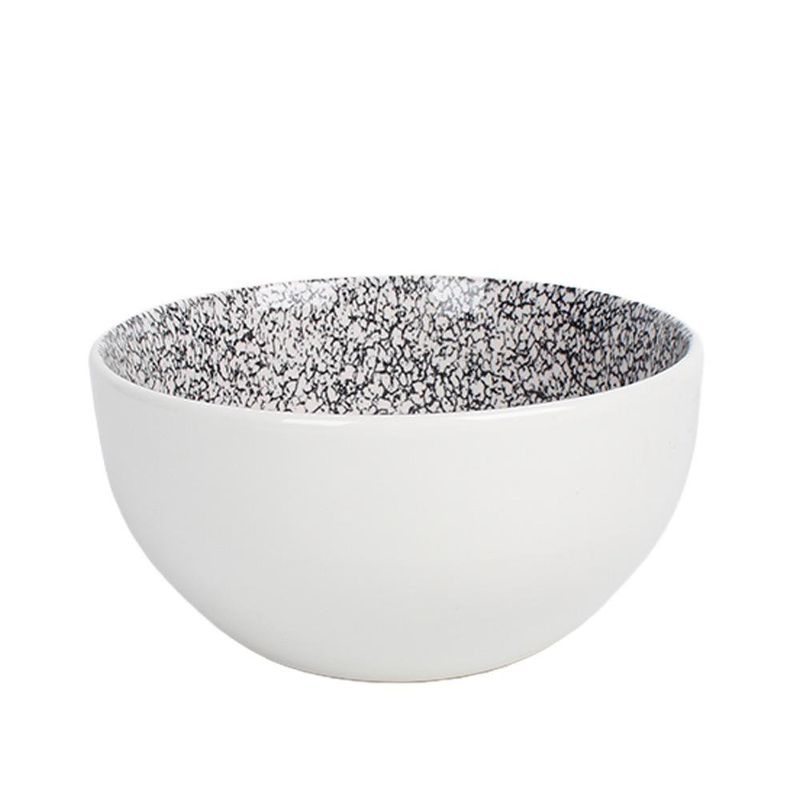 Set de 2 Tazones de Porcelana para Servir Cereales, Sopas o Postres Color Gris