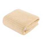 Toalla de Baño Superabsorbente 70 x 140 cm de Poliéster con Jacquard Secado Rápido Color Amarillo