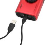Rasuradora Profesional Inalámbrica de Láminas Dobles de Titanio con Pantalla LED Color Rojo