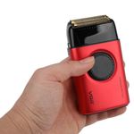 Rasuradora Profesional Inalámbrica de Láminas Dobles de Titanio con Pantalla LED Color Rojo