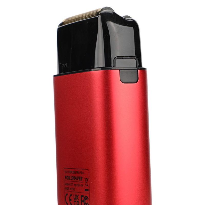 Rasuradora Profesional Inalámbrica de Láminas Dobles de Titanio con Pantalla LED Color Rojo