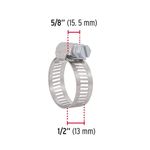 Abrazadera Sin Fin de Acero Inoxidable No. 12 para Manguera de 16 a 32 mm, Bolsa de 10 Unidades
