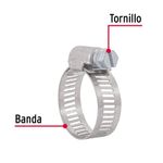 Abrazadera Sin Fin de Acero Inoxidable No. 12 para Manguera de 16 a 32 mm, Bolsa de 10 Unidades