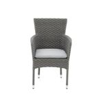 Silla de Comedor Exterior Drios de Aluminio y Mimbre Sintético 57 x 60 x 85 cm Gris Oscuro