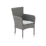 Silla de Comedor Exterior Drios de Aluminio y Mimbre Sintético 57 x 60 x 85 cm Gris Oscuro