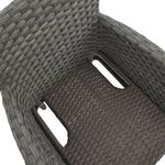 Silla de Comedor Exterior Drios de Aluminio y Mimbre Sintético 57 x 60 x 85 cm Gris Oscuro
