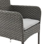 Silla de Comedor Exterior Drios de Aluminio y Mimbre Sintético 57 x 60 x 85 cm Gris Oscuro