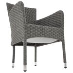 Silla de Comedor Exterior Drios de Aluminio y Mimbre Sintético 57 x 60 x 85 cm Gris Oscuro