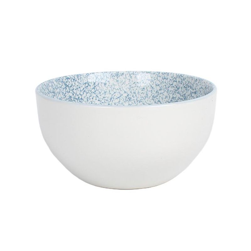 Set de 2 Tazones de Porcelana para Servir Cereales, Sopas o Postres Color Celeste