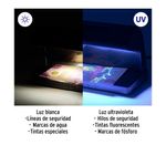 Detector de Billetes Falsos con Doble Lámpara UV y Luz Blanca para Negocio