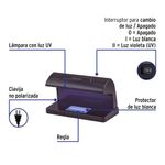 Detector de Billetes Falsos con Doble Lámpara UV y Luz Blanca para Negocio