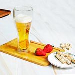 Set de 2 Vasos Cerveceros Vidrio de Doble Pared de 13 oz para Bebidas Frías Transparente