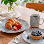 Vajilla de 12 Piezas de Porcelana para 4 Personas Color Gris
