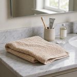 Toalla de Baño Superabsorbente 70 x 140 cm de Poliéster con Jacquard Secado Rápido Color Beige