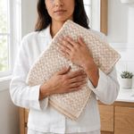 Toalla de Baño Superabsorbente 70 x 140 cm de Poliéster con Jacquard Secado Rápido Color Beige