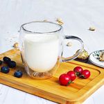 Set de 2 Tazas de Vidrio de Doble Pared de 12.17 oz para Café o Té Transparente