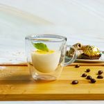 Set de 4 Tazas Vidrio de Doble Pared de 3 oz para Espresso, Café o Té Transparente