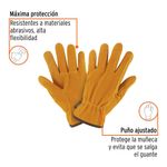 Guantes de Carnaza Talla M para Uso General en Herramientas, Construcción y Manejo de Materiales