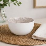 Set de 2 Tazones de Porcelana para Servir Cereales, Sopas o Postres Color Blanco Crema