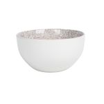 Set de 2 Tazones de Porcelana para Servir Cereales, Sopas o Postres Color Blanco Crema