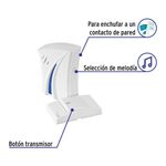 Timbre Inalámbrico con Receptor para Enchufar de 36 Tonos y Alcance de 60 m
