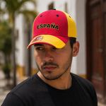 Gorra de España con Cierre de Botón de 58 cm Color Rojo y Amarillo