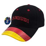 Gorra de Alemania con Cierre de Botón de 58 cm Color Negro, Rojo y Amarillo