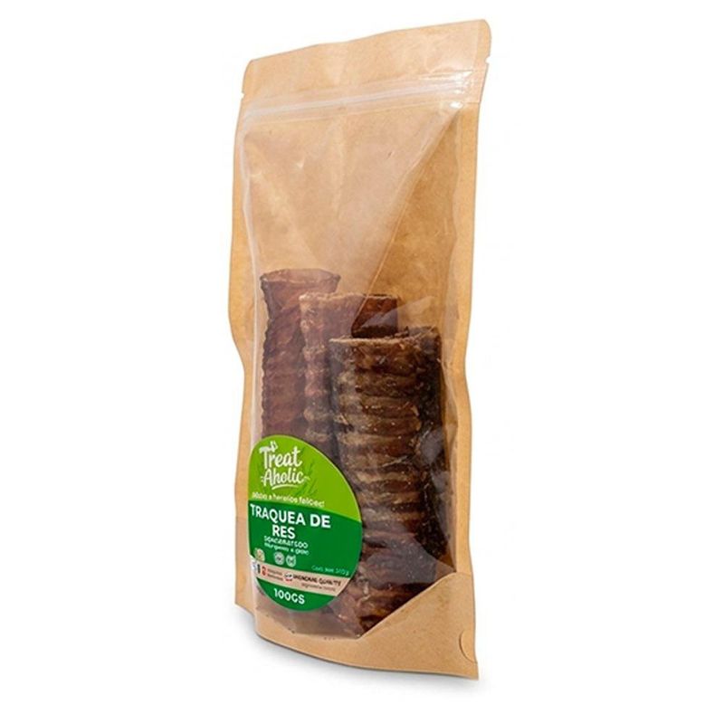 Snack Deshidratada para Perro Treat Aholic Tráquea de Res Natural 100 G