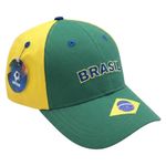 Gorra de Brasil con Cierre de Botón de 58 cm Color Verde, Amarillo y Azul