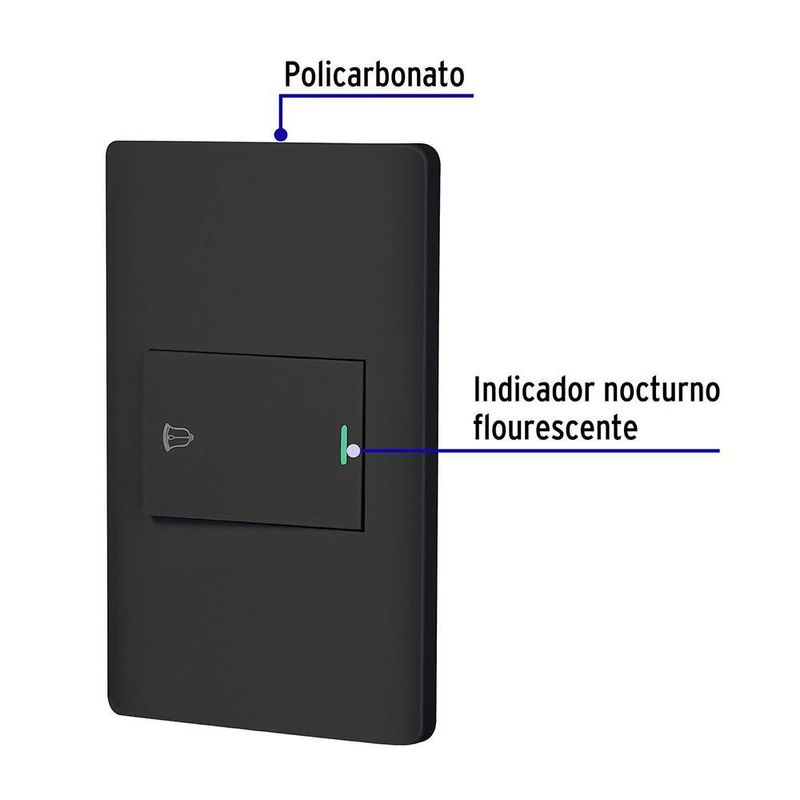 Interruptor para Timbre Sencillo Lisboa de 1.5 Módulos Color blanco
