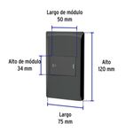 Interruptor para Timbre Sencillo Lisboa de 1.5 Módulos Color blanco