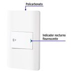 Interruptor para Timbre Sencillo Lisboa de 1.5 Módulos Color blanco