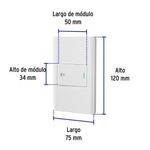 Interruptor para Timbre Sencillo Lisboa de 1.5 Módulos Color blanco