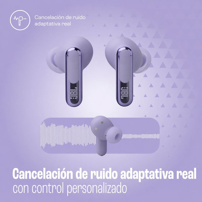 Audífonos Inalámbricos Live Flex 3 TWS con Estuche Inteligente Color Morado