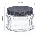 Frasco con Tapa 950 Ml de Vidrio Texturizado