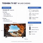 Televisor Smart de 85" QLED Ultra HD 4K con HDR
