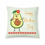 Cojín con Relleno Happy Mother’s Day de Poliéster 45 x 45 cm Color Verde