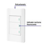 Interruptor Triple Lisboa Color Blanco