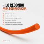 Hilo Redondo para Desbrozadora 2.4 mm x 12 Metros