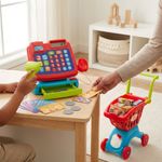 Set de Juego Supermercado con Carrito, Caja Registradora y Accesorios