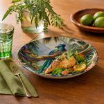 Plato de Cena con Diseño de Quetzal con Fondo Tropical de 27 Cm