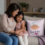 Cojín con Relleno Grandmother I Love You de Poliéster 45 x 45 cm Color Rosado