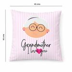 Cojín con Relleno Grandmother I Love You de Poliéster 45 x 45 cm Color Rosado