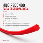 Hilo Redondo para Desbrozadora 2.7 Mm x 12 Metros