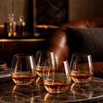Set de 4 Vasos de Vidrio para Whisky Marta de 18.6 oz Transparentes